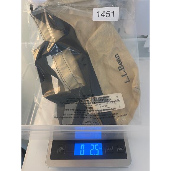 NWT Vintage LL Bean Four Box Shot Shell Bag Canvas Mini Tote RARE - Picture 11 of 11